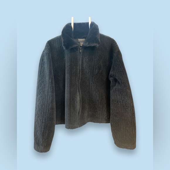 Womens vintage fleece zip sweater - made in CANADA - size L🌟🖤 - Picture 1 of 4